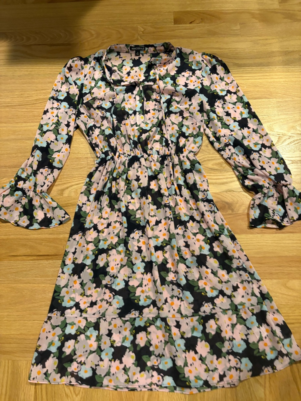 J.Crew Merchantile Floral Cinch-waist Dress Sz S
